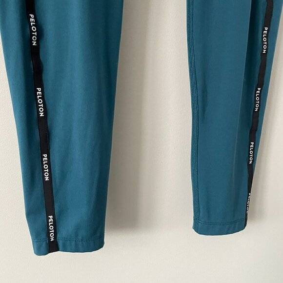 Peloton Pull On Activewear Leggings High Rise Elastic Waist Stretch Blue Medium - Picture 5 of 6